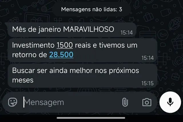 Depoimento de cliente sobre retorno de campanha